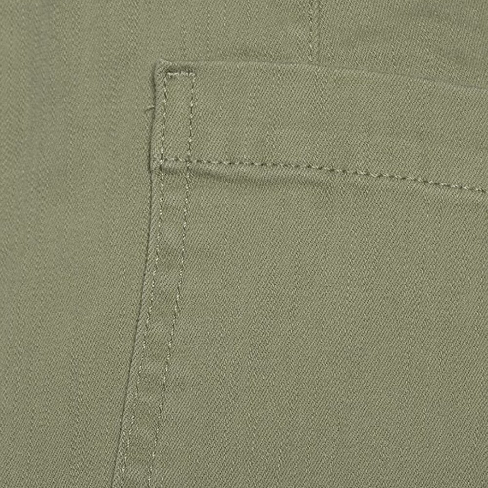 Hollywood Waist High-Rise Wide-Leg Patch Pocket Cropped Washed Aloe Jeans - Picture 4 of 6